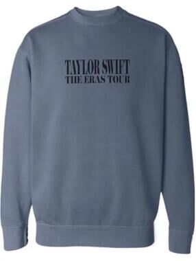 Taylor Swift The Eras Tour Blue Oversized Sweatshirt Crewneck